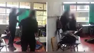 Captan a alumno agrediendo a profesor al interior de un colegio en Chile
