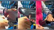 Pasa fuego a zapato para demostrar a su cliente que es de cuero: "La prueba infalible"