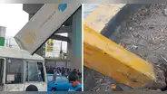 SJL: letrero cayó encima de micro y municipalidad aplicó sanción