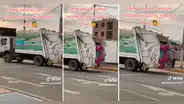 “Barney ganándose la vida en Perú”: hombre se disfraza del dinosaurio morado para recoger la basura