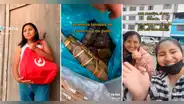 Joven aprovecha sus vacaciones para ayudar a su madre a vender tamales y es aplaudida por miles