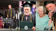Hombre de 72 años se gradúa de la universidad y lo celebra con su madre de 99: “No hay edad para estudiar”