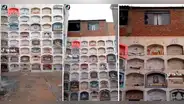 ¿Casa con vista al más allá? Captan vivienda construida sobre un cuartel de nichos en cementerio del Callao