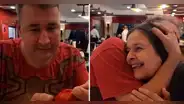 La emoción de Fabio, un hombre con autismo que usó su primer sueldo para invitar a comer a su mamá