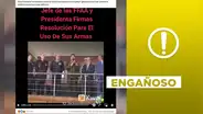 Video sobre acuerdo entre las FF. AA. y Dina Boluarte para el uso de las armas no es actual