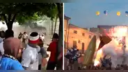 Fuegos artificiales explotan entre multitud y causan pánico durante festival en Italia