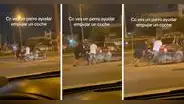 Perrito ayuda a su dueño empujando su auto y enternece en redes: "El mejor amigo del hombre"