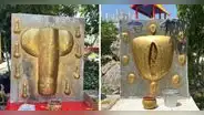 Budistas honran el "origen de la vida" con estatuas gigantes de pene y vagina