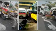 Comas: choque entre 2 combis y 1 alimentador del Metropolitano dejó varios heridos