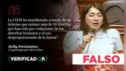 La CIDH no reportó "más de 70 muertes" por violaciones a DD. HH., como afirmó Kelly Portalatino