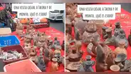 ¡Solo en Perú!: captan a ambulante vendiendo huacos en mercado de Tacora