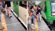 Mujer pierde una zapatilla al bajar de tren y vagón cierra sus puertas sin que pueda recuperarla