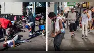 La 'calle de zombies': las preocupantes imágenes de consumidores de drogas que deambulan en EE. UU.