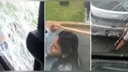 Chorrillos: ciudadana rompe las lunas de un transporte público con un bate y se da a la fuga