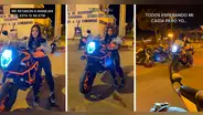 Joven es retada a manejar enorme moto y sorprende con su habilidad: "Nadie lo podía creer"