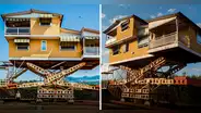 La genial casa 'voladora' que un jubilado construyó sin ayuda y por 7 años solo para ver el mar