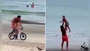 Padre se emociona al ver que su hijo aprendió a manejar bicicleta: "Qué precioso"