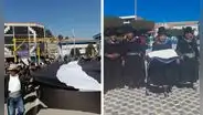 Puno: deudos de fallecidos en protestas contra Dina Boluarte izaron bandera blanca y negra
