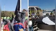 Puno: deudos de fallecidos en protestas contra Dina Boluarte izaron bandera blanca y negra