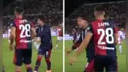 Gianluca Lapadula entró al campo, guapeó y animó a sus compañeros tras el amargo empate