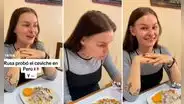 Rusa prueba ceviche en Perú y su reacción deja en shock: "Muy agrio, pero me gusta"