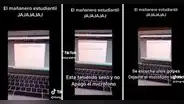 Estudiante se olvida de apagar el micrófono y ocurre algo insólito: "Madre mía, ¿será cierto?"