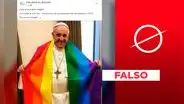¿El papa Francisco fue visto con bandera LGTBIQ+?: imagen no es real, fue creada con IA