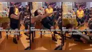 Mujer practica sexy baile en la silla, pero termina en el suelo y se vuelve viral