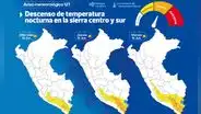 Senamhi advierte un descenso de temperatura por las noches en la sierra centro y sur