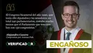 Congresista Alejandro Cavero hizo comparación engañosa sobre costo del Congreso en 1990 y 2023