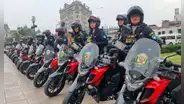 Dina Boluarte presentó a 245 policías motorizados que se sumarán a patrullar las calles de Lima