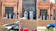 Perrito duerme de singular manera frente a la PNP y enternece en redes: "Es su lugar seguro"