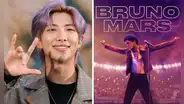 Namjoon de BTS aparece en concierto de Bruno Mars y desata furor en el público