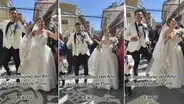 Recién casados bailan diablada en calles de Puno con banda e invitados: “Al mismo estilo de la Candelaria”