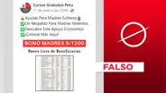 “Bono para madres solteras de 1.200 soles” no existe en Perú: se trata de un anuncio falso