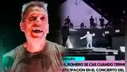 Raúl Romero protagoniza bochornoso momento al resbalarse en concierto del Grupo 5