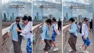 Peruanas la ‘hacen linda’ bailando remix de Alicia Keys y Agua Marina en puente de Nueva York