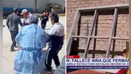 Falleció niña que estuvo internada una semana tras caerle estructura metálica en colegio de Huancayo