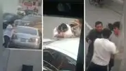 ¡Sin control! Conductores protagonizan fuerte pelea con piedras y palos en Puente Nuevo