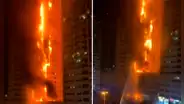 Reportan un gran incendio en un rascacielos de Ajman: no hay registros de heridos