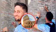 Autoridades italianas buscan a turista por tallar nombre de su novia en muro del Coliseo de Roma