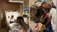 Así fue el conmovedor reencuentro de una mujer y su hijo que despertó tras 16 días en coma