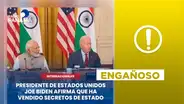 Joe Biden no "vendió secretos de Estado": video viral se comparte omitiendo que se trata de una broma