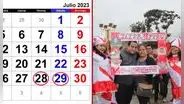 Lo último sobre feriados en Perú, julio 2023