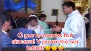 Novio promete ser infiel en plena boda y usuarios reaccionan: “Los nervios lo volvieron sincero”