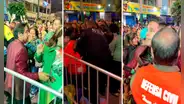 Público se emociona y lanza al piso a cantante Jonathan Rojas durante presentación en Magdalena