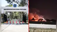 Incendio de gran proporción en la UNP causa alarma en Piura