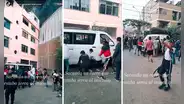 "La unión hace la fuerza": Hombres cargan y sacan camioneta estacionada cerca de incendio en SJL