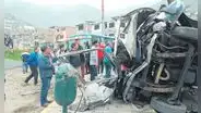 Comas: choque deja 5 muertos y 26 heridos en vía de Pasamayito