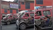 Señor maneja carro desmantelado por las calles de Lima y se vuelve viral en redes: “Es un Hot Wheels”